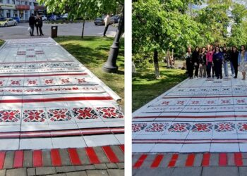 FOTO & VIDEO: O nouă pictură stradală în Parcul Primăriei municipiului Botoșani