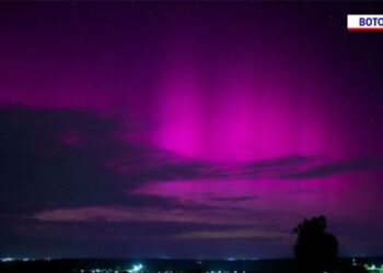 Furtuna geomagnetică a generat aurora boreală, vizibilă și în România