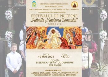 A șasea ediție a Festivalului de pricesne „Patimile și Învierea Domnului” la Avrămeni