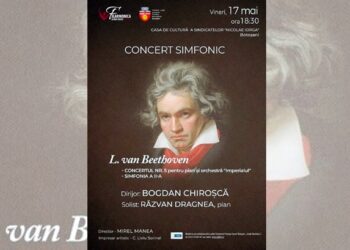 Filarmonica Botoșani invită botoșănenii la un concert simfonic din repertoriul compozitorului lui Ludwig van Beethoven