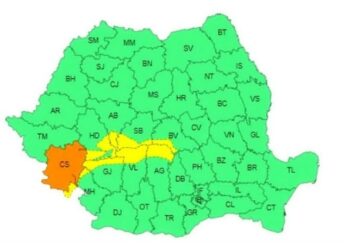 Alertă meteo: Cod galben și portocaliu de vânt. Harta zonelor afectate
