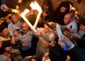 Lumina Sfântă a fost primită la Mormântul Domnului la ora 14:13