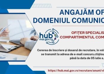 ISU Botoșani angajează ofițer specialist II la Serviciul Comunicații