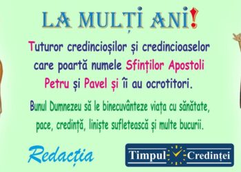 La mulți ani! de Sfinții Apostoli