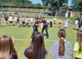 Elevi și tineri români din Ucraina, vizitați de jandarmi în Tabăra de la Agafton