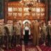 Corul militar „Răzeșii” al Batalionului 335 Artilerie „Alexandru cel Bun” din Botoșani, condus de preot Teodor Cenușă, prezent la Mănăstirea Putna