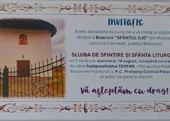 Slujbă arhierească: ÎPS Teofan va sfinți, duminică, Biserica „Sfântul Ilie” din Concești, Darabani