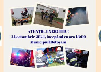 Pompierii botoșăneni vor simula un exercițiu cu forțe și mijloace la o fabrică de alcool