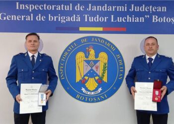 Jandarmi botoșăneni recompensați de președintele României