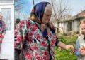 Bunica Elena din satul Dracșani, județul Botoșani, vopsește ouă roșii după o tradiție străveche