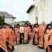 Racla cu moaștele Sf. Pantelimon aduse din Grecia a ajuns la Mănăstirea Hadâmbu