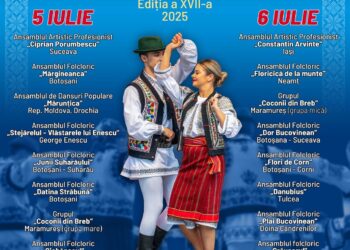 Festivalul Internațional al Cântecului, al Jocului și al Portului Popular „Vasile Andriescu”, pe Pietonalul Unirii din municipiul Botoșani
