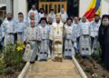 Starețul Mănăstirii Gorovei, arhim. Teofil Timișag, a slujt la Mănăstirea Neamț, cinstind icoana „Îndrumătoarea”