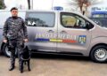Cățelușa Ciha participă la misiunile jandarmilor pentru siguranța elevilor botoșăneni