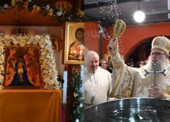 Se vindecă întreaga făptură: De Bobotează, Episcopul Siluan al Italiei a sfințit apa la Centrul Eparhial din Roma