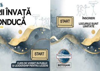 „Tinerii învață să conducă”. Programul gratuit de vorbit în public și leadership pentru liceeni revine la Botoșani