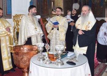 Mitropolitul Teofan a botezat al șaselea copil al părintelui paroh din Vlădeni-Deal