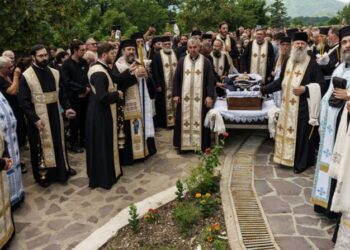 Starețul Mănăstirii Bisericani, protos. Serafim Mihali, a fost înmormântat