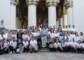 Aproximativ 110 tineri au plecat din Iași în Pelerinajul Sfinților Nemțeni, ajuns la cea de-a XII-a ediție