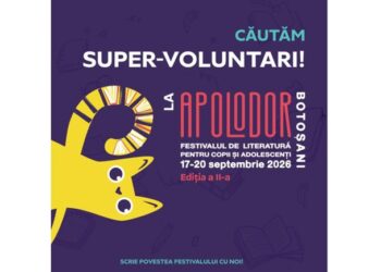 Festivalul APOLODOR caută voluntari pentru ediția a doua, care va avea loc la Botoșani între 17 și 20 septembrie 2026