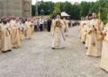 Slujbă arhierească, de praznicul Schimbării la Față a Domnului, la Mănăstirea Sângeap-Basaraba