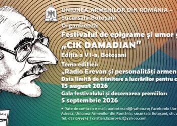 Festivalul de Epigrame și Umor Grafic „CIK DAMADIAN” revine la Botoșani. Înscrierile sunt deschise până pe 15 august