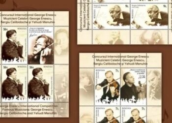 Romfilatelia dedică o emisiune filatelică lui George Enescu, Yehudi Menuhin și Sergiu Celibidache