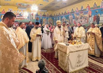 Sfânta Liturghie și Taina Cununiei, săvârșite în Parohia Ortodoxă Română din Tarragona-Reus
